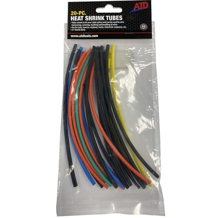 Atd Tools Heat Shrink Tube, 2:1 I.D. Shrink Ratio, 3/16 in, 9.6 in 39303